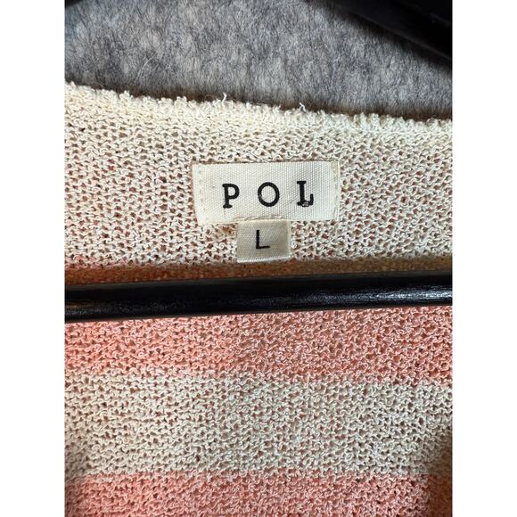 POL Clothing Americana Knit Tie Front Flag Hoodie - Large Style BST334 - Picture 7 of 9